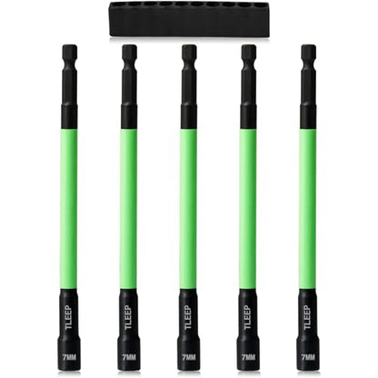 150MM 7mm Magnetic Power Nut Driver Set for Impact Drill, 1/4" Hex Head Drill Bit Set SAE Screwdriver Socket Set, Chrome Vanadium Steel Quick Change Chuck Socket Wrench Nut Setters - size: J.7mm