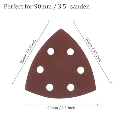 50pcs Mouse Sander Detail Sandpaper 800Grit 3-1/2" Triangle - size: 800 grit