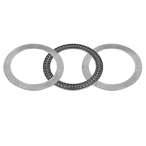 uxcell AXK110145 Needle Roller Thrust Bearings with 2 Washers, 110mm Inner Diameter, 145mm OD 4mm Width Chrome Steel - size: 110x145x4mm