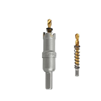 3/4''(19mm) TCT Hole Saw Kit,Tungsten Carbide Hole Saw Drill Bit with Titanium-Plated Pilot Drill bit for Hard Metal,Alloy,Aluminum,Stainless Steel,Plastic,Iron - size: 3/4''(19mm)