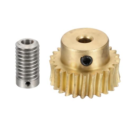 uxcell Worm Gear Set 25T 1:25 Reduction Rate1045 Steel Rod 8mm Bore - size: Gear-4mm, Rod-8mm Bore, style: 0.8M-25T