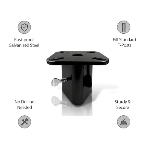 T-Post Mounting Plate Bracket Steel Universal(Set of 2)