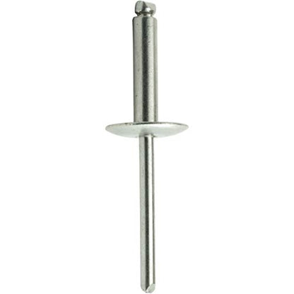 Fastenere Large Flange Pop Rivets - 5/32" x 1/2" (25 Pack) Heavy Duty, Stainless Steel Blind Rivets, Open End 5-8 Grip Range .376" - .500", Corrosion Resistant, High Tensile & Shear Strength - size: 5/32" x 1/2" (5-8) (25 Pack)