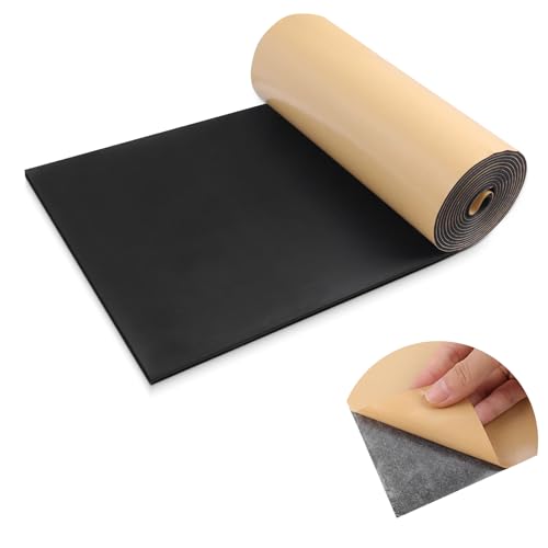 LSGCQ Sponge Neoprene Foam Padding Self Adhesive Foam Sheets, Black - color: Black, size: 12" Wide x 1/8" Thick x 59" Long