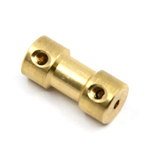 8 Pcs 2mm to 2mm Brass Connector Copper DIY Motor Flexible Shaft Coupling Joint Connector with Screws for Small Motor (2mm to 2mm) - size: 2mm to 2mm