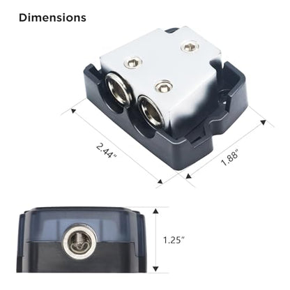 Recoil BDB12 2-Way Power Distribution Block Ground Car Audio Amplifier