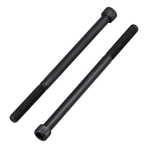 Glvaner 12-Pack 1/4-20 x 4 Socket Head Cap Screws, Grade 12.9 Alloy Steel, Black Oxide Finish, Partial Thread UNC, Allen Hex Drive - size: 1/4-20 x 4"