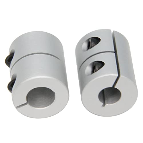 2PCS Shaft Coupling 8mm to 10mm Aluminum Alloy Joint 25mm Length 20mm Diameter Stepper Motor Connector Rigid Coupler for 3D Printer CNC Machine DIY Model (8x10mm, D20 L25) - size: 8x10mm