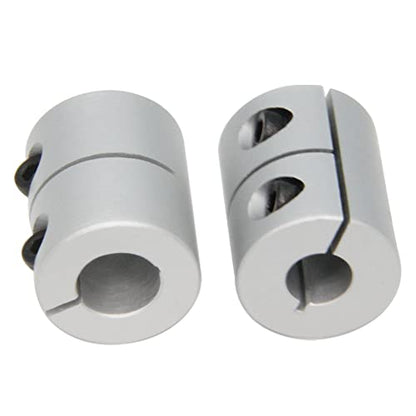 2PCS Shaft Coupling 8mm to 10mm Aluminum Alloy Joint 25mm Length 20mm Diameter Stepper Motor Connector Rigid Coupler for 3D Printer CNC Machine DIY Model (8x10mm, D20 L25) - size: 8x10mm
