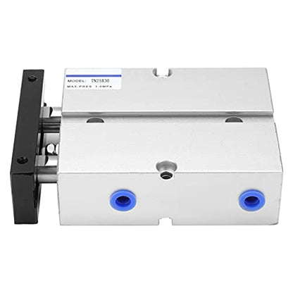 30mm Air Cylinder TN25 Dual Shaft Rod Double Acting Pneumatic Air Cylinder Bore 25mm/1in 0.1-0.9MPa Maximum Stroke 200mm Pneumatic Cylinder Cylinder - size: 30mm