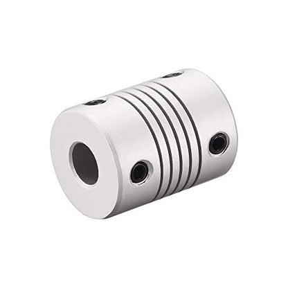 uxcell 7mm to 10mm Aluminum Alloy Shaft Coupling Flexible Coupler Motor Connector Joint L25xD19 Silver