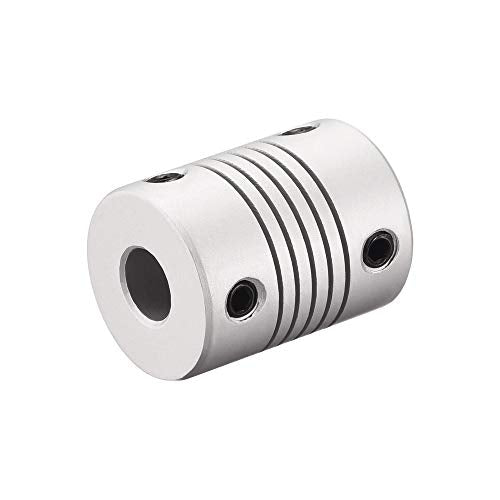 uxcell 7mm to 10mm Aluminum Alloy Shaft Coupling Flexible Coupler Motor Connector Joint L25xD19 Silver