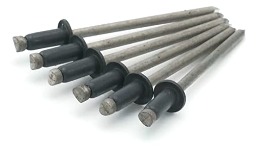 Colored Pop Rivets 1/8 Diameter #4 304 Stainless Steel Painted Blind Rivets 4-3, 1/8" x 3/16" Grip (100, Fabral Charcoal) - color: Fabral Charcoal