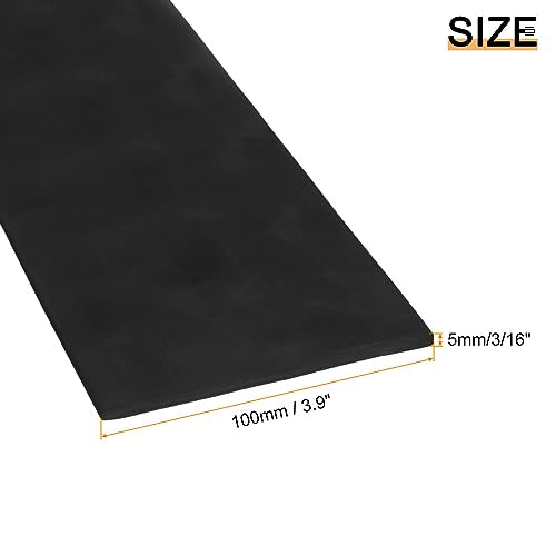 uxcell Neoprene Rubber Sheet Rolls 3/16" T x 3.9" W x 2'L Solid Rubber Seal Strip for DIY Gasket, Crafts, Pads, Seals, Protection - size: 3/16"T x 3.9"W x 2'L