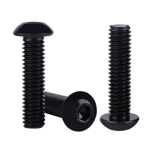 #8-32 x 1 Button Head Screws Socket Cap Bolts 304 Stainless Steel 18-8, Allen Hex Drive, UNC Fully Machine Thread, 50Pcs Black - color: Black, size: #8-32 x 1" (50PCS)