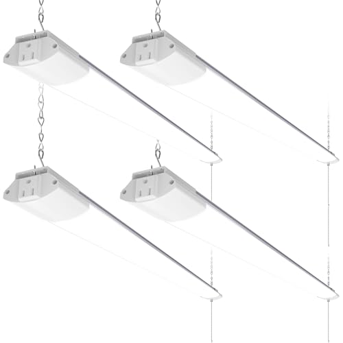 Barrina BS84 LED Shop Lights 4FT for Workshop, 84W 10000LM 5000K, 4 Packs - color: 5000K, size: White-84W-4 Packs