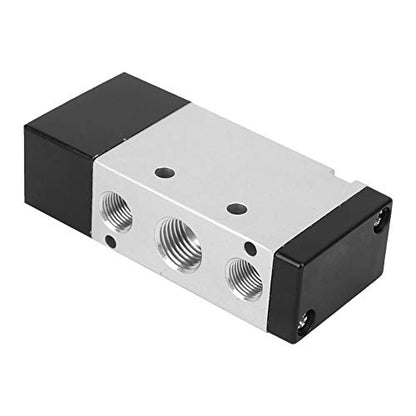 Hilitand 2 Position 5 Way Pneumatic Control Valve, Air Valve Aluminum Alloy Mechanical Accessory for Commutation in Home or Industrial(4A410-15 G1/2in)