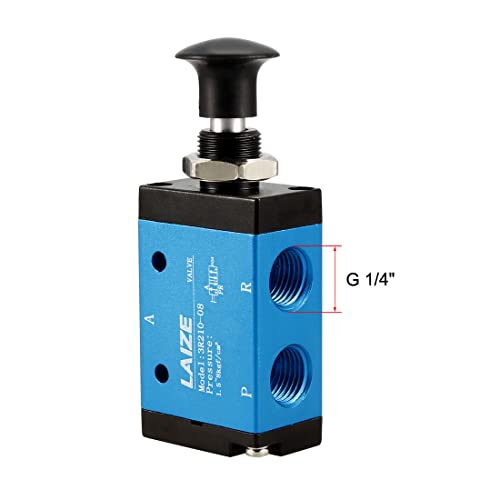 uxcell Pneumatic Solenoid Valve, 2 Position 3 Way G1/4 Aluminum Alloy