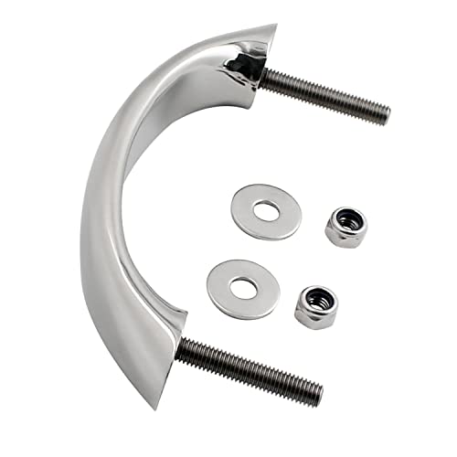 SHENGHUISS Boat Grab Handle Solid 316 Stainless Steel Marine Grade Heavy Duty Grab Bar Handrail W/Screws 6.5 inch (165MM) - color: B-6 inch 1 Pack