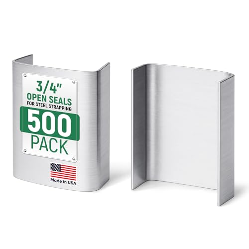 3/4" Open Seals for Steel Strapping, Pack of 500 - size: Pack of 500