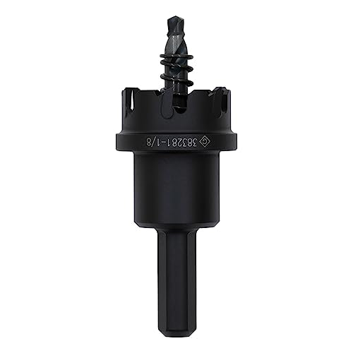 Greenlee 625-1-1/8 Durable One-Piece Carbide-Tipped Hole Cutter for 3/4" Conduit, 7/8" Stainless Steel Metal Cutting Hole Saw with Tungsten Carbide Teeth - size: 1-1/8-Inch