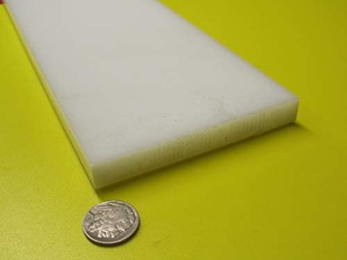 White HDPE (High Density Polyethylene) Rectangular Bar .500" (1/2") x 4.00" (4") x 48" 1 pc