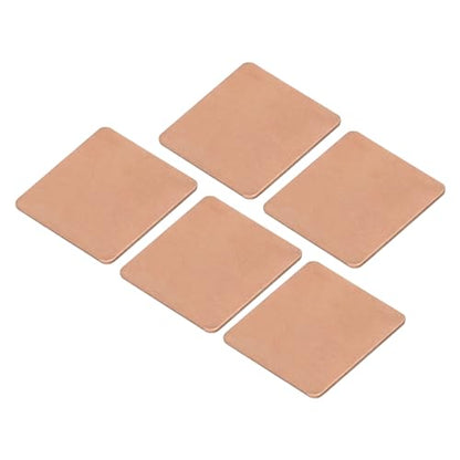 MECCANIXITY Heatsink Copper Sheet Shim, 0.5mm Thickness 15 x 15mm Pad with Thermal Conductive Adhesive Tape for Desktop Computer CPU Cooling Patch 5 Set - size: 0.5mm