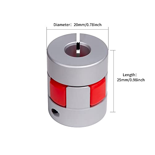 Aluminium Plum Flexible Shaft Coupling D20L25 bore 10mm to 10mm Motor Connector Flexible Coupler for 3D Printer CNC Machine and Servo Stepped Motor - size: 10mm to 10mm
