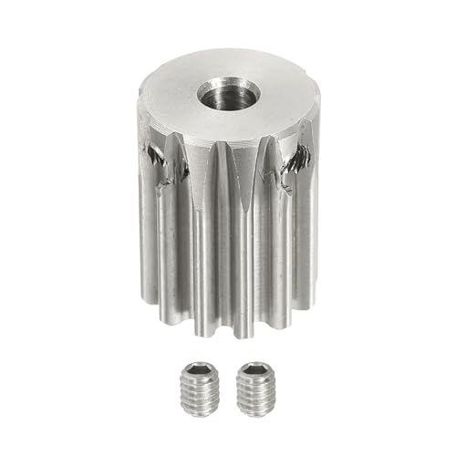 uxcell 1 Mod 12T Spur Gear 4mm Bore, 304 Stainless Steel Pinion Gear - size: 1 Mod 12T, 4mm