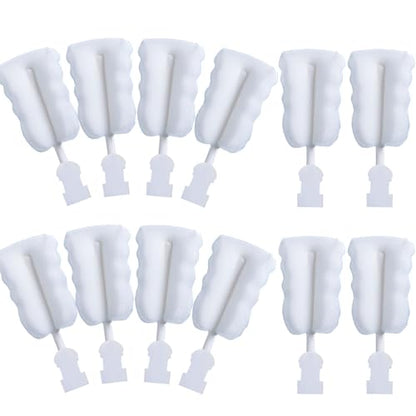 Bottle Brush Sponge Replacement Heads 12 Pack Durable Cleaning Brush Head Environmental Protection Cup Cleaner Brushes Refill Heads Without Handle (Sponge Brush Head 12PCS) - color: Brush Head 12pcs