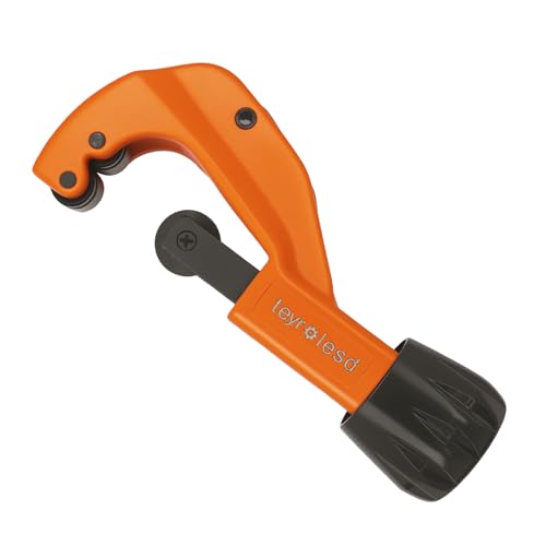 Pipe Cutter Tool 1/8" to 1-1/4" (3-32mm) Heavy Duty Metal Pipe Cutter With Deburring Tool - Orange Handheld Tube Cutter for Copper, Aluminum, Stainless Steel - Plumbing HVAC Automotive DIY