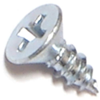 Hard-to-Find Fastener 014973474010 Phillips Flat Wood Screws, 6 x 3/8, Piece-100, zinc - size: 6 x 3/8-Inch