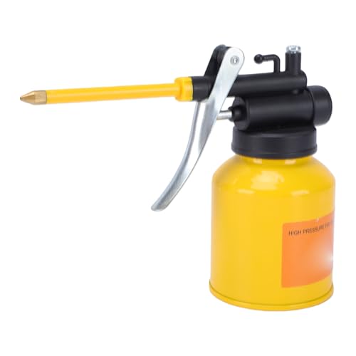 Eujgoov Oil Can 200ml, High Pressure Hand Pump Oiler with Flexible Copper
