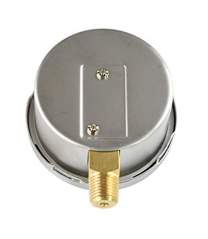 Diaphragm Low Pressure Capsule Gauge, 2-1/2" Dial, 5 PSI Range, 1/4" NPT Lower Mount, Stainless Steel Case, Brass Internals, Adjustable, Scales 5 PSI / 35 kPa / 350 mBar - size: 5 PSI