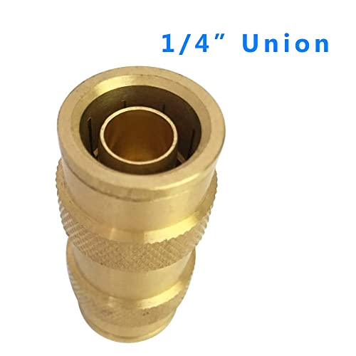 1/4" Tube OD Push-to-Connect Pneumatic Fittings Set - DOT Air Brake Line Fittings, 5pcs Air Hose Quick Connect Fittings - color: DOT Air Fittings Union, size: 1/4 Inch
