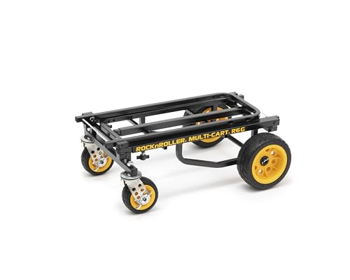 Rock-N-Roller R6G (Mini Ground Glider) 8-in-1 Folding Multi-Cart/Hand Truck/Dolly/Platform Cart/28" to 42.5" Telescoping Frame/500 lbs. Load Capacity, Black - style: R6G