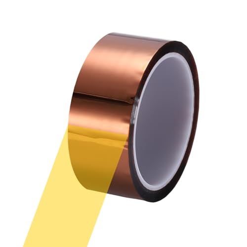 uxcell Heat Tape, 40mm x 33m (108ft) Polyimide Heat Transfer Sublimation Tape No Residue High-Temperature Resistant Tapes for Heat Press Soldering Circuit Board, Brown - size: 40mm x 33m (108ft)