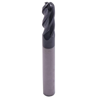4 Flute Solid Carbide Ball Nose End Mill Set(5Pcs, 1/4"), AlTiN Coated - size: 1/4 in