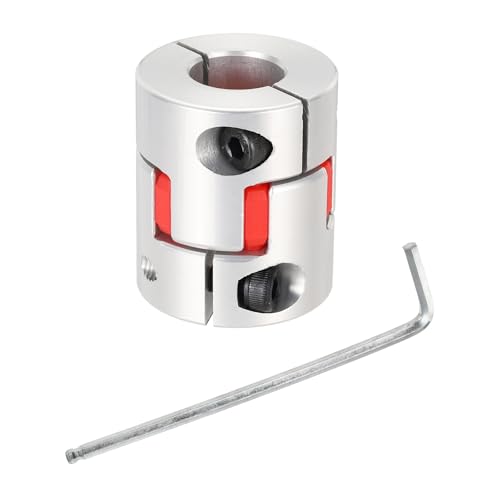 MECCANIXITY 12mm-14mm Aluminium Plum Flexible Shaft Coupling w Hex Wrench - size: 12mm to 14mm
