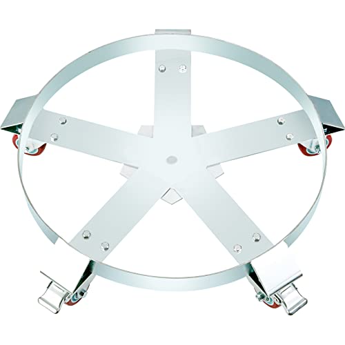 VEVOR 55 Gal Heavy Duty Drum Dolly 1250lbs Load Capacity Barrel Dolly Cart - size: 1 PC, style: 5 Swivel