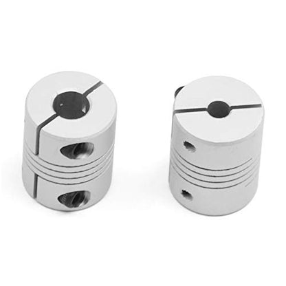 2PCS 5mm to 8mm Flexible Shaft Coupling 25mm Length 20mm Diameter for Stepper Motor Coupler Aluminum Alloy for 3D Printer CNC Machine (5x8mm) - style: 5-8mm