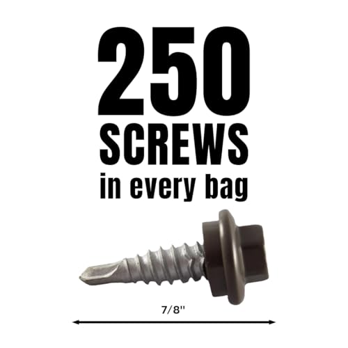Metal Depot Orange Burnished Slate Lap Stitch Screw #14 x 7/8 Self-Tapping - color: Burnished Slate