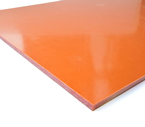 6x300x400mm Red Bakelite Phenolic Laminated Resin Sheet Plate Board PCB Used in Electrical and Electronic Fixtures, DIY and Crafts - size: 6x300x400MM