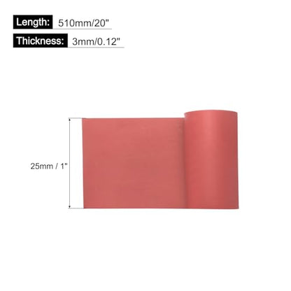 MECCANIXITY Solid Rubber Sheet 1/8" Thick x 1" Wide x 20" Long, Anti-Slip Neoprene Rubber Roofing Material for Gaskets DIY Material, Pads, Seal, Bumpers Red - size: 1/8" x 1" x 20"