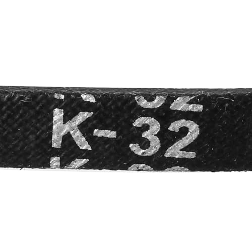 uxcell K-32 V Belt Machine Transmission Rubber, Black Replacement Drive Belt 32 inch Pitch Girth 8mm Width 6mm Height JIS Standard - size: 32"