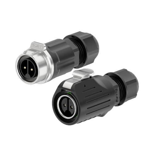 LP16 2PIN Industrial Waterproof Connector IP68 Quickly Plugging Aviation Connector Solder-Assembly M16 2PIN Circular Connector Fast Release Electrical Connector Female Plug&Male Socket - size: 2 Pin, style: Female Plug / Male Socket