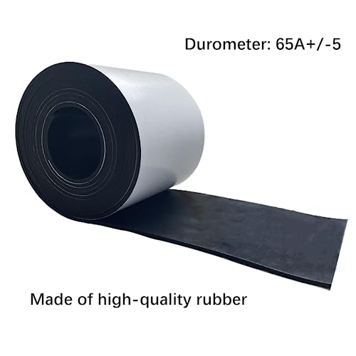 Solid Rubber Strips with Adhesive 1/8 (.125)" Thick X 4" Wide X 10'Long - size: 4"X10'X1/8, style: With Adhesive