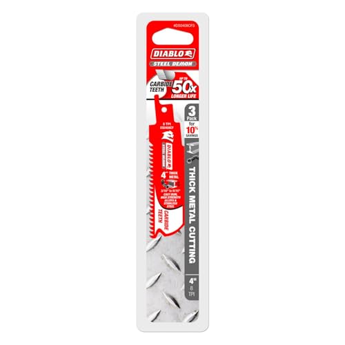 Diablo Steel Demon Carbide Teeth Reciprocating Saw Blades - 3-Pack - size: 4"