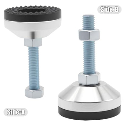 Adjustable Feet Levelers Leg Leveler 2.36" Dia Base, Adjustable Foot M12 Thread, Bracket 5280LB, Suitable for Cabinet, Table, Workbench, Machine (12)