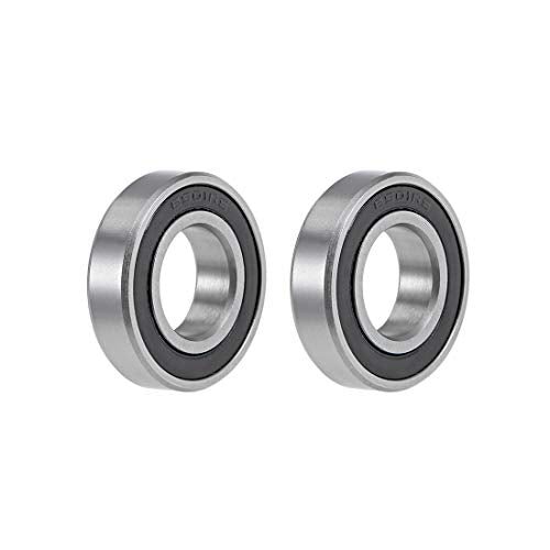 uxcell 6901-2RS Deep Groove Ball Bearings 12mm x 24mm x 6mm Double Sealed Chrome Steel Z2 ABEC1 2pcs - size: 12x24x6mm